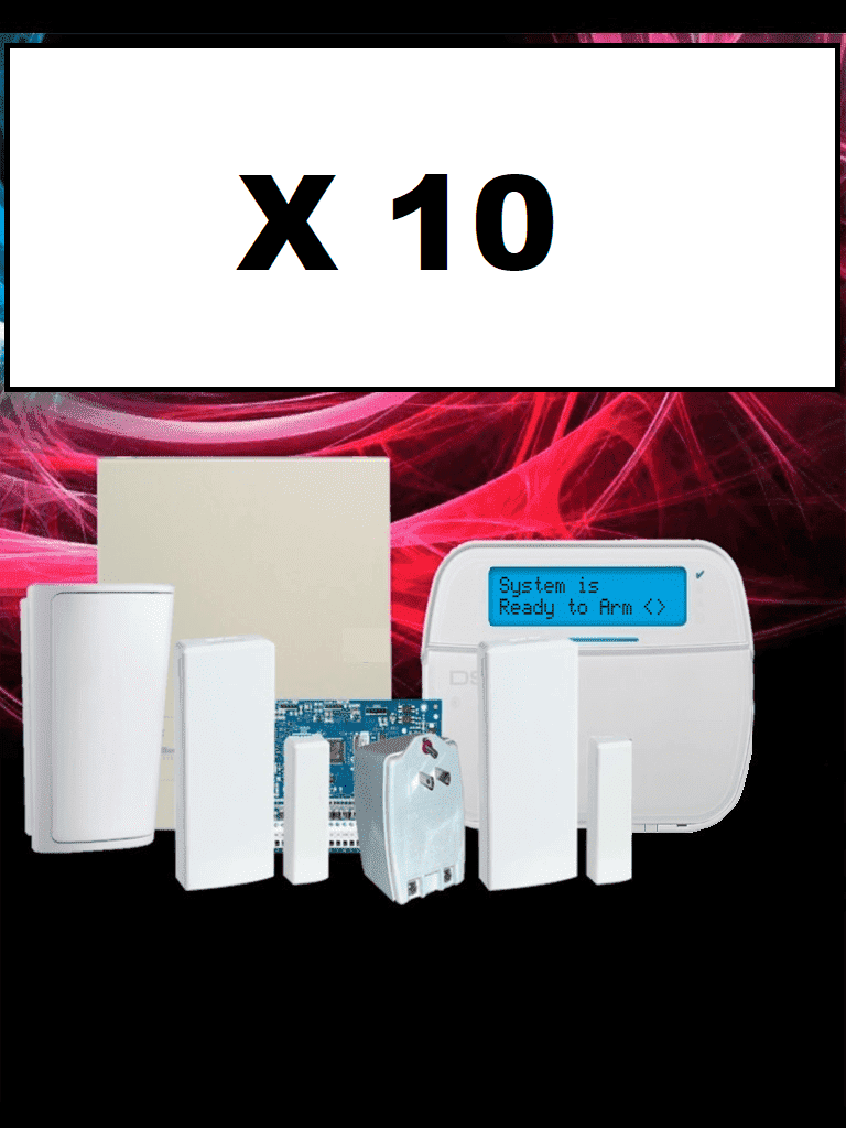 DSC NEO-RF-LCD-SB 10 PACK - 10 Paquetes NEO-RF-LCD-SB NEO con 32 Zonas Inalámbricas / Panel HS2032/ Teclado LCD Alfanumérico RF HS2LCDRF9 N Gabinete Contacto Magnéticos Inalámbricos PG9303 Detector de Movimiento PG9914 Transformador #PLANDEBENEFICIOS