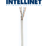 INTELLINET 334136 Bobina de Cable UTP Cat6, Sólida, 100% cobre, 305 m de cable UTP, Filamento sólido, CM, Certificable, Gris