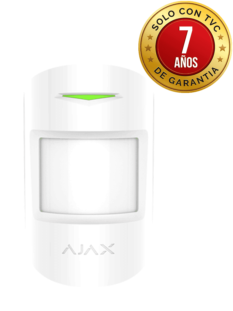 AJAX CombiProtect W - Detector inalámbrico combinado de rotura de cristal y movimiento. Color Blanco