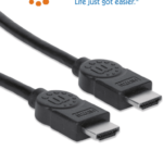 MANHATTAN 323260 - Cable HDMI de Alta Velocidad de 15 Metros / Resolución 4k@30Hz/ Soprota 3D y Canal de Ethernet de 100 Mbps/ HDMI Macho a Macho/ Soporta Canal de Retorno de Audio (ARC)/ Blindado para Reducir Interferencia/