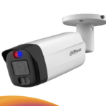 DAHUA HAC-ME1509TH-PV - Cámara Bullet TiOC de 5 Megapíxeles TiOC/FullColor/ Disuasion Activa con Estrobo de Luz Roja y Azul/ Lente de 3.6 mm/ Luz de 40 Mts/ 1 Salida de Alarma/ Soporta CVI/TVI/AHD/CVBS/ IP67/