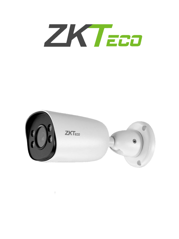 ZKTECO BS855P12CS7CMI - Cámara IP Bullet 5MP Full Color 24/7 / Detección de Rostros / Lente de 3.6 mm / Compresión H.265 / PoE / Micrófono Integrado / IR 20 mts / Carcasa metálica / IP67