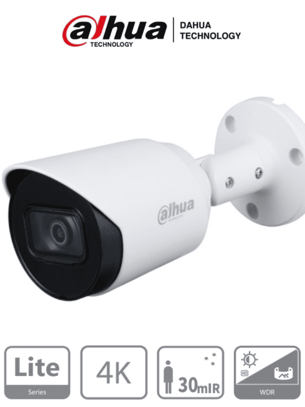 DAHUA HAC-HFW1801T - Camara Bullet 4k Metalica/ 8 Megapixeles/ Lente de 2.8 mm/ 106 Grados de Apertura/ IR de 30 Metros/ WDR Real/ Metalica/ Soporta: CVI/TVI/AHD/CVBS/ #LoNuevo