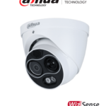 DAHUA DH-TPC-DF1241N-D3F4 - Cámara IP Domo Térmica Lente Dual/ WizSense/ Resolución de Imagen Térmica 256x192/ Lente Térmico de 3.5mm/ Lente Visible de 4 Megapíxeles y 4 mm con 84 Grados/ H.265/ E&S de Alarma/ Det. de Fuego/ IP67/ PoE/ Eureka/ #LoNuevo