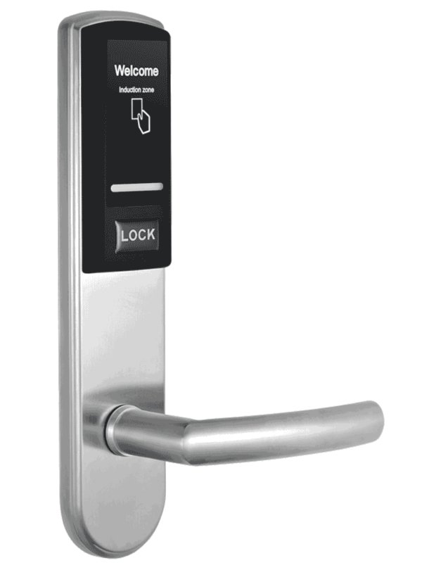 ZKTECO LH3000R - Cerradura Derecha para Hotel / Mifare 13.56 Mhz / 40 a 55 mm Grosor de Puerta / 2 Pestillos / Acero Inoxidable / 224 Eventos