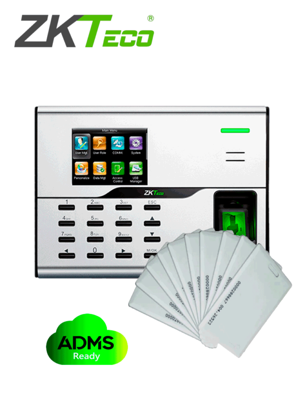 ZKTECO UA860IDCARDPAK - Control de Acceso y Asistencia Simple con 10 tarjetas de proximidad ID de125Khz 1.88 mm