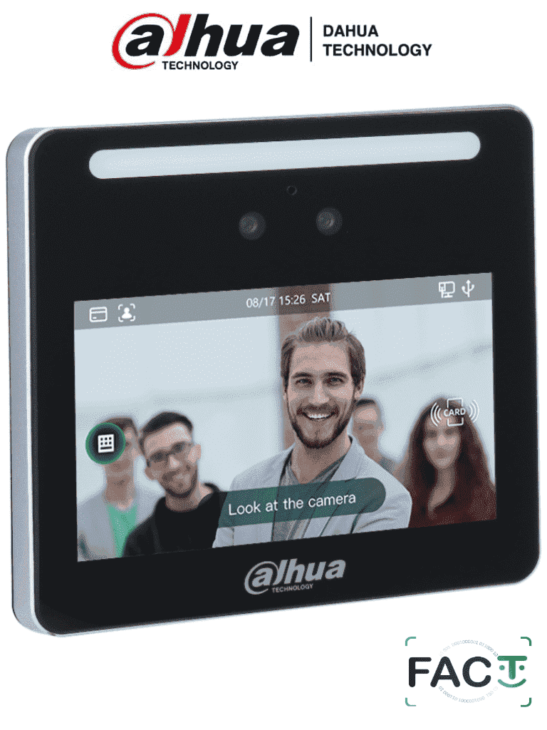 DAHUA ASA3213GL-MW- Control de Asistencia y Acceso Simple con Reconocimiento Facial/ 500 Rostros&Tarjetas/ Pantalla de 4.3"/ Doble Lente de 2 MP/ Led de Luz Blanca/ Rango de Hasta 1.5 Metros/ 95.5% de Precisión/ Detección de Vida/