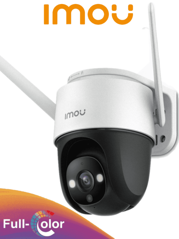 Imou Cruiser 4MP (IPC-S42FN-0360B-imou) - Cámara IP PT Wifi de 4 Megapíxeles/ Full Color/ Audio 2 Vías/ 30 Metros de Visión Nocturna/ Lente de 3.6mm/ Sirena y Luz Blanca/ H.265/ Detección de Humanos/ Auto tracking/ Ranura MicroSD/ Onvif/