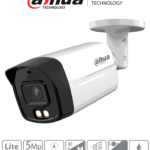 DAHUA DH-HAC-HFW1509TLM-IL-A - Cámara Bullet de 5 Megapixeles/ Iluminadores Duales Inteligentes/ Lente de 2.8mm/ 111 Grados de Apertura/ 40 Metros de Iluminación IR y Luz Visible/ Super Adapt/ Microfono Integrado/ IP67/ WDR Real/ #LoNuevo