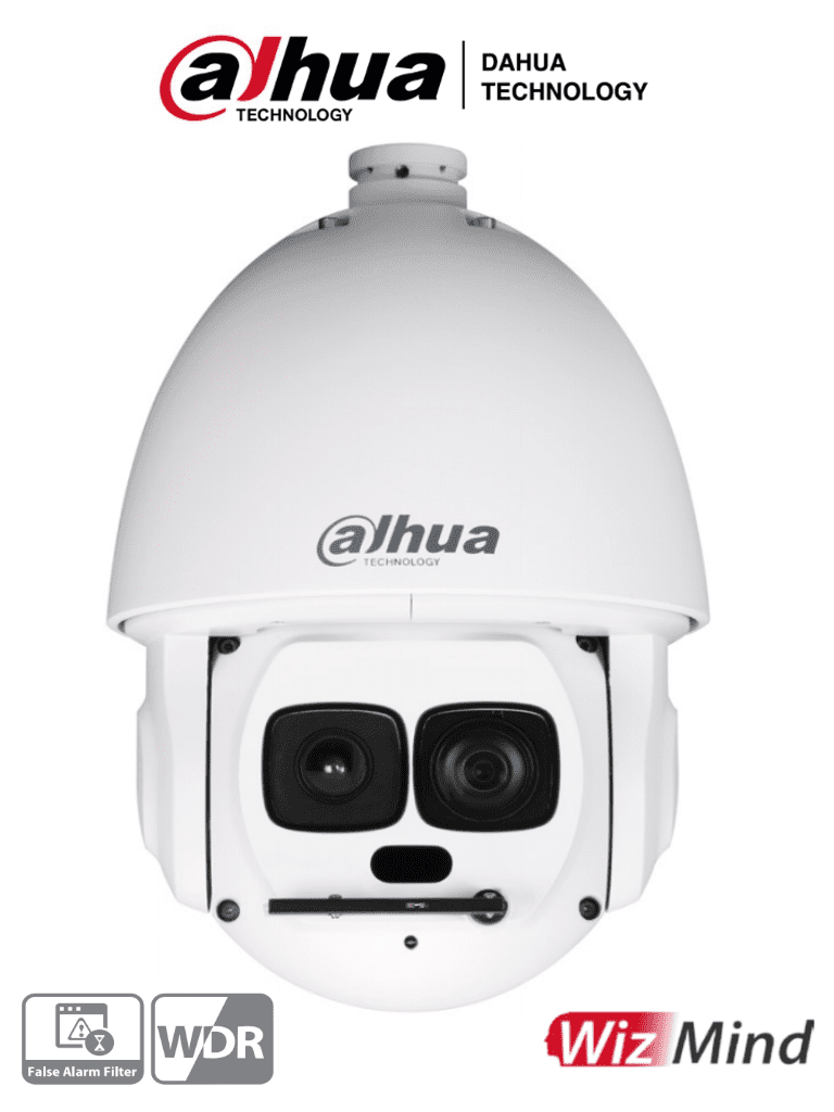 DAHUA DH-SD6AL433XA-HNR - PTZ IP de 4 Megapixeles/ 33x de Zoom Optico/ WizMind/ H.265+/ Starlight/ Laser de 550 Mts/ SMD Plus/ Autotracking/ IP67/ Hi-PoE/ Starlight+/ Detección de Rostros/ Protección Perimetral #LoNuevo