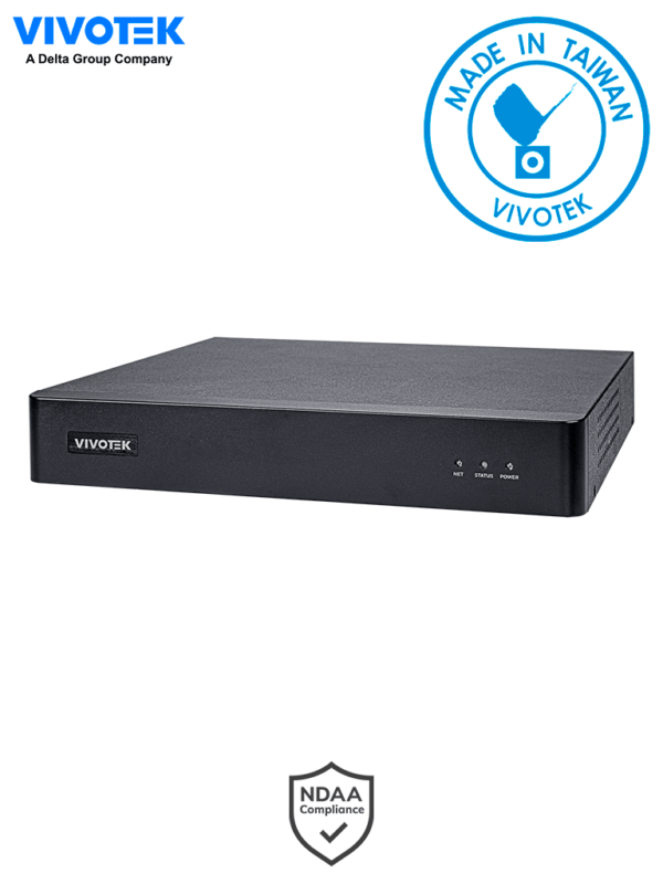 VIVOTEK ND9213P - NVR 4 Canales/ 1 Bahia/ 4 puertos PoE FE RJ45 /1 puerto FE RJ45/ 1 puerto HDMI 4K/ 1 puerto VGA/ Ciberseguridad Trend Micro/ Control de Aforo/ Smart VCA Search/ Gestion PoE/ App Vivocloud/ Centralizacion VAST 2/NDAA/ONVIF