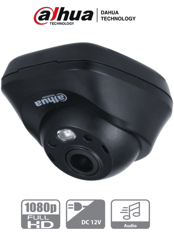 DAHUA HAC-HDW3200LN - Cámara Mini Domo de 2 megapíxeles/ Lente de 2.1mm/ Gran Angular con 132 Grados de Apertura/ Micrófono Integrado/ IR de 3 Metros/ Soporta: CVI/CVBS/AHD/TVI/