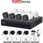 DAHUA KITXVR1B04-I+4B1A21 - Kit de 4 Canales de 2 Megapixeles/ DVR Cooper-I WizSense/ Con IA/ H.265+/ 4 Camaras B1A21 1080p/ 4 Canales + 1 IP o Hasta 5 Canales IP/ 4 Canales SMD Plus/ Busqueda de Humanos y Vehiculos/ Accesorios Incluidos/