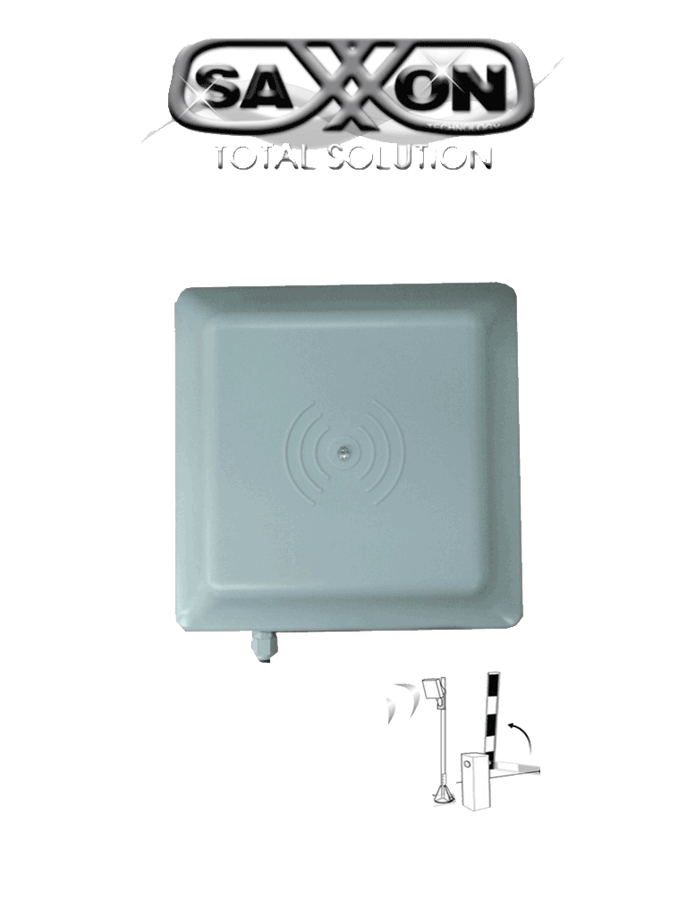 SAXXON SAXR2656 - Lectora de Tarjetas UHF para Control de Acceso Vehicular / 902 A 928 Mhz / Lectura de Largo Alcance de 1 a 6 metros / Encriptable / Compatible con Enrolador FC06