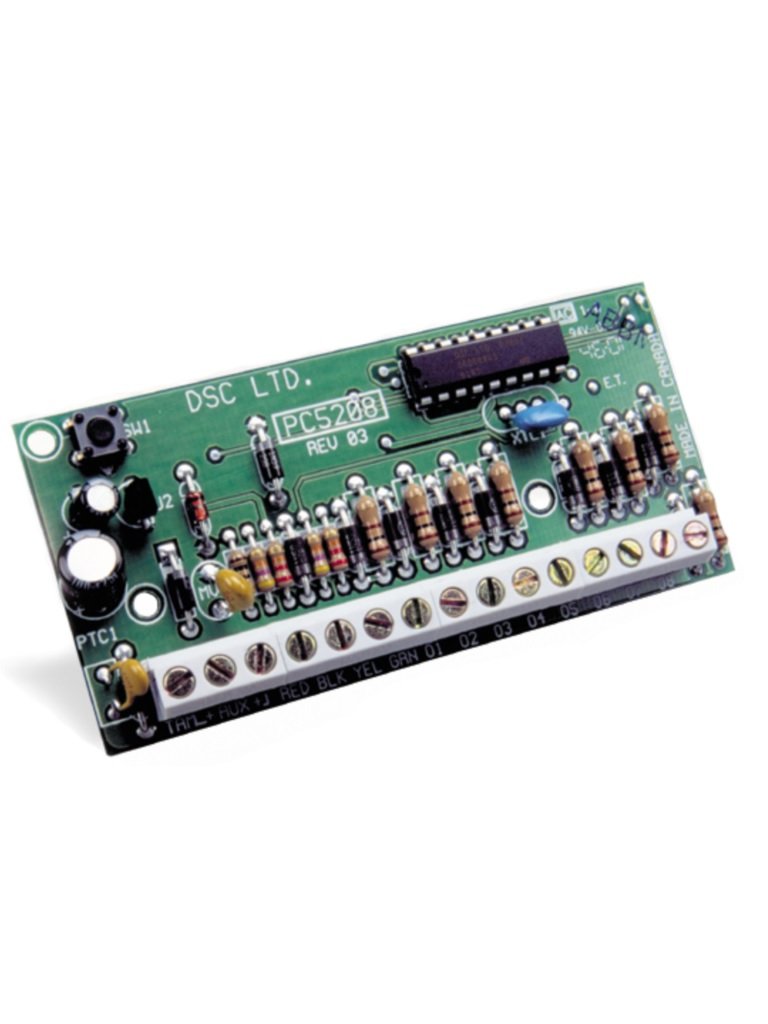 DSC PC5208 - Módulo Expansor de 8 Salidas Programables de baja corriente compatible con panel Power Series