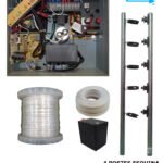 YONUSA PAKEY10000127AF - Paquete de ENERGIZADOR de alta frecuencia ANTIPLANTAS 10 000V / Postes de paso / Postes esquina / Bobina de alambre / Cable bujia / Bateria