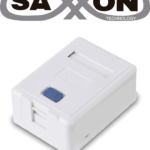 SAXXON A1661 - Caja de montaje en superficie para jack UTP / 1 Puerto / Con etiqueta