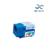 SBETECH 2302BL- Modulo jack keystone RJ45 / 8 Hilos / CAT 5e / Compatible con calibres AWG 22-26 / Color azul
