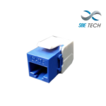 SBETECH JACKC6BL- Modulo jack keystone RJ45 / 8 Hilos / CAT 6 / Compatible con calibres AWG 22-26 / Color azul