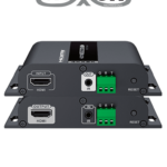 SAXXON LKV683S- Kit extensor HDMI con Resolucion 4K @ 30Hz/ Distancia de conexión Hasta 120 Metros/ Formato de conexión de Uno a Uno o Uno a Muchos/ Soporta hasta 253 Receptores/ Conexión con cable CAT 5E & 6/ Control RS232/ HdBIT/ Transmision de IR/