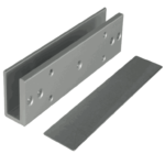 ZKTECO LMB120U - Soporte en U para montaje en puerta de vidrio sin marco, compatible con contrachapa magnética Modelo LM120 clave ZKT0850001
