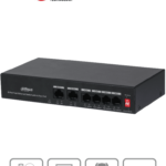DAHUA DH-PFS3006-4ET-36 - Switch PoE de 6 Puertos Fast Ethernet/4 Puertos PoE 10/100/ 2 Puertos uplink 10/100/ 36 Watts Totales/ Switching 1.2 Gbps/ Tasa de Reenvio de Paquetes .89 Mbps/ con Protección de Descargas/
