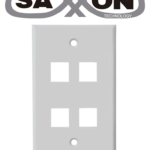 SAXXON A1754A - Placa de pared / Vertical / 4 Puertos tipo keystone / Color blanco