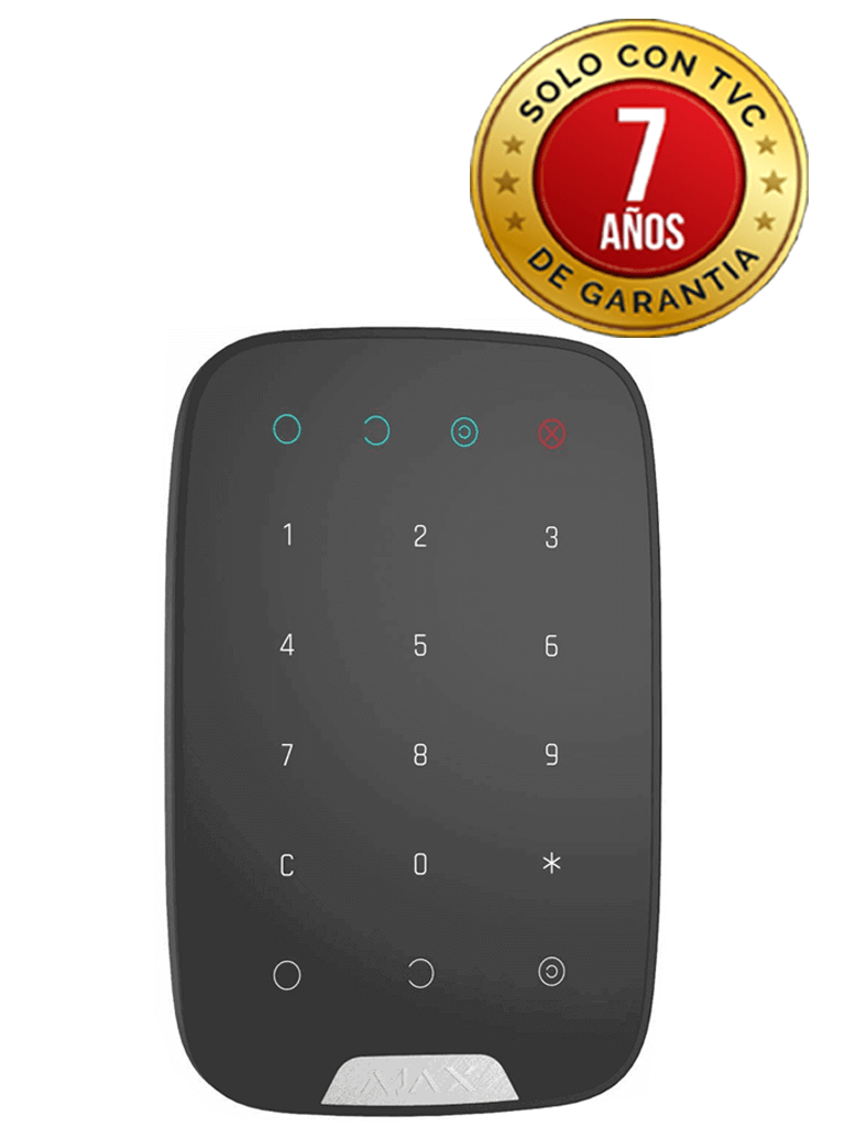 AJAX Keypad B - Teclado táctil inalámbrico con soporte de pared. Color Negro