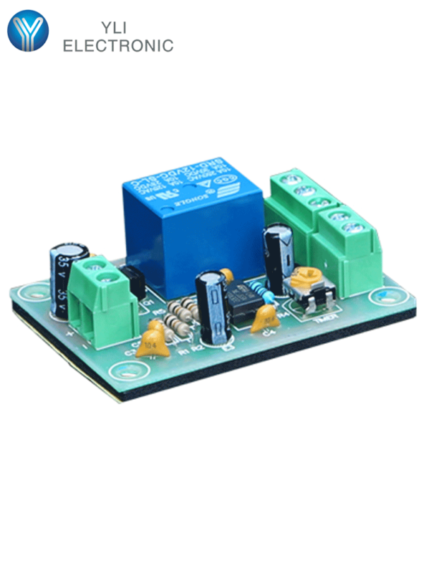 YLI PCB505 - Modulo de retardo de tiempo / Salidas NC y no / Conexión de botón / Voltaje 12 VDC / Ajustable 1 a 30 segundos