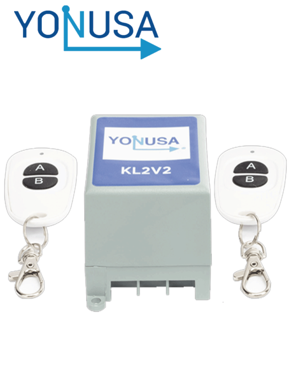 YONUSA KL2V2 - Modulo de mando receptor y dos transmisores compatible con todos los energizadores Yonusa, conexion sencilla, armado y desarmado de cerco electrico