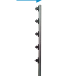 YONUSA TUBOAP101 - Poste de paso para cerco eléctrico, tubo con 5 aisladores de paso instalados/ Tubo de 1.20 mts. listo para instalación en campo