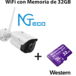 NGTECO NGC401PAK - Paquete de Cámara NGC401 IP Bullet WiFi 1080P con Memoria de 32GB Micro SDHC/ Linea Purple/ Clase 10 U1